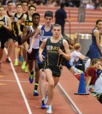 Charlie Theiss leading the race at the 2014 Stanner Games