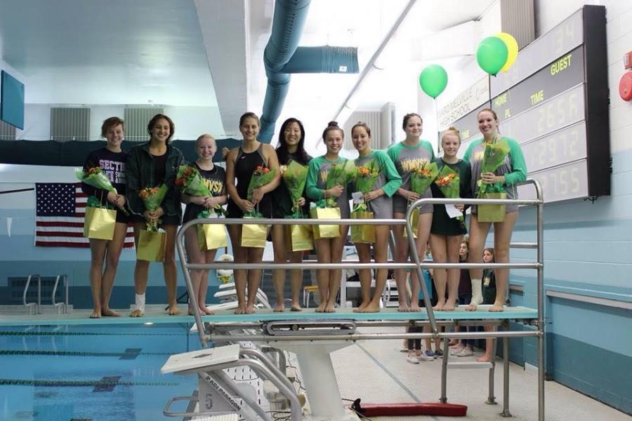 A Bittersweet Farewell on Girl’s Varsity Swimming and Diving Senior Night