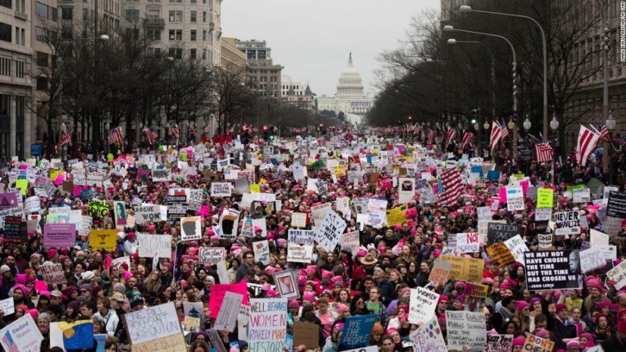 Womens March on Washington: Welcome to your first day, we will not go away!