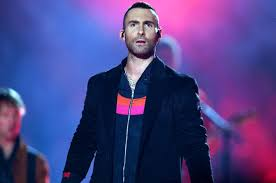 Adam Levine from Maroon Five performs at the Super Bowl Halftime Show.